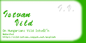 istvan vild business card